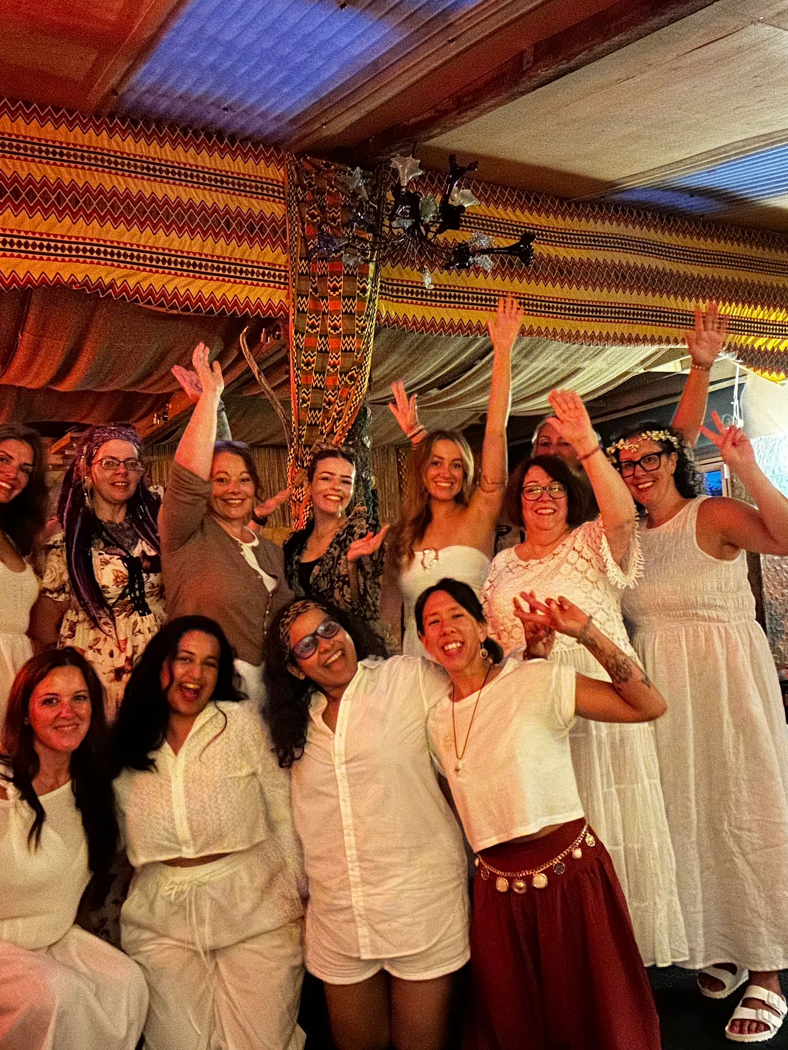A group celebrating together at a HELD retreat