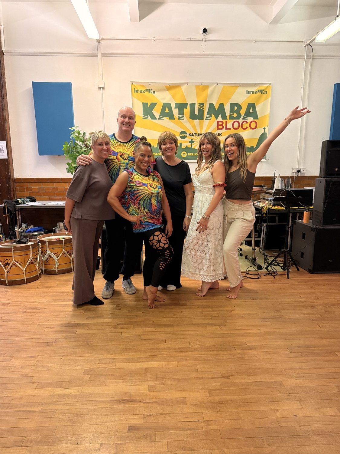 Community members enjoying a Katumba drumming workshop